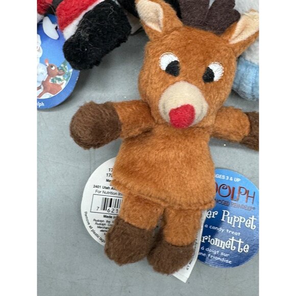 Rudolph set of 3 Island of misfit toys plush finger puppets Santa Bumble READ - Picture 4 of 9